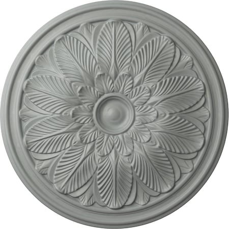 Ekena Millwork Bordeaux Ceiling Medallion (Fits Canopies up to 3 1/4"), 22 5/8"OD x 1 3/4"P, Primed White CM22BO